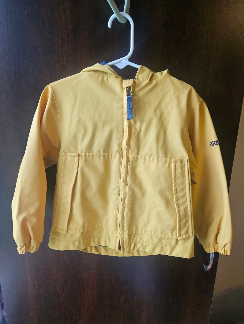 Vintage OshKosh B'gosh Yellow Hooded Rain Jacket Size 3T